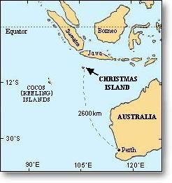 Landkarte Christmas Island