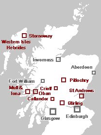 landkaart Schotland