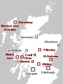 Landkarte Schottland