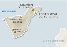 landkaart Tenerife
