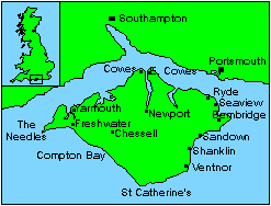 landkaart Isle of Wight