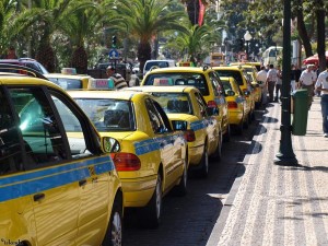 gele taxi's madeira