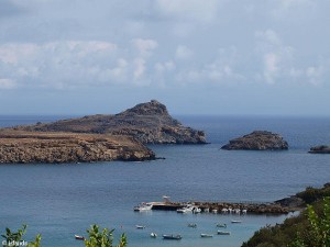 Kust bij Lindos (Rhodos)