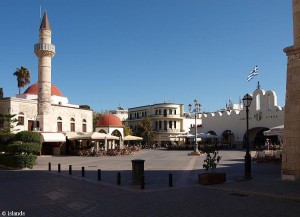 Het marktplein van Kos-Stad