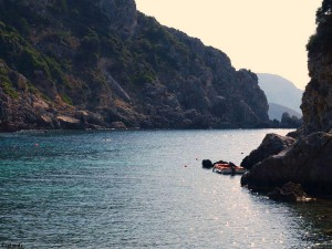 De baai bij Paleokastritsa