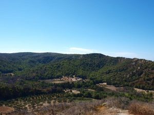 Het landschap van Rhodos