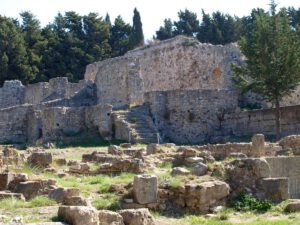 Een archeologische plek op Kos