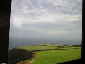 Het groene landschap van het eiland Man