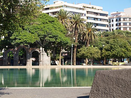 Park met vijver in Santa Cruz de Tenerife